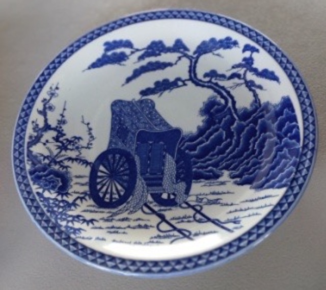 Handmade Ceramic plate Unique fishtail gift Porcelain Black and Blue Plate Mermaid Plate